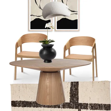 Japandi Wood + Black Dining Room Interior Design Mood Board by Restyled Interiors on Style Sourcebook
