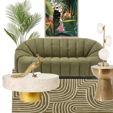 Palm Springs Green Living Room Interior Design Mood Board by Restyled Interiors on Style Sourcebook