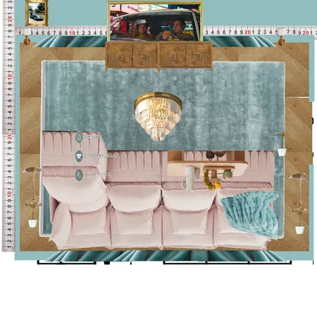 Cinema Blue Colour Drench Interior Design Mood Board by dl2407