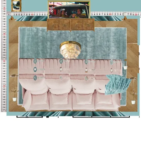 Cinema Blue Colour Drench Interior Design Mood Board by dl2407
