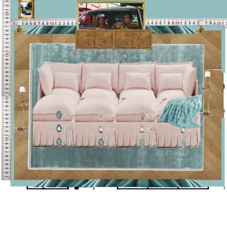 Cinema Blue Colour Drench Interior Design Mood Board by dl2407