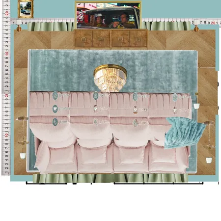 Cinema Blue Colour Drench Interior Design Mood Board by dl2407