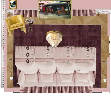 Cinema Blue Colour Drench Interior Design Mood Board by dl2407