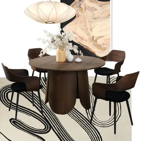 Modern Japandi Walnut Dining Interior Design Mood Board by Restyled Interiors on Style Sourcebook