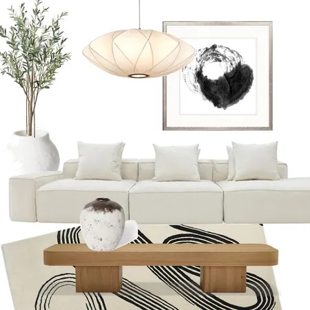 Japandi Wood + Black Living Room Interior Design Mood Board by Restyled Interiors on Style Sourcebook