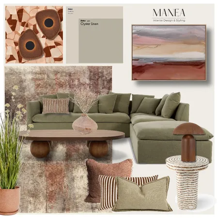 Warm Living Interior Design Mood Board by Manea Interior Design & Styling