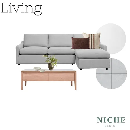 Merrimac - Living 2 Interior Design Mood Board by alice@nichedesign.com.au