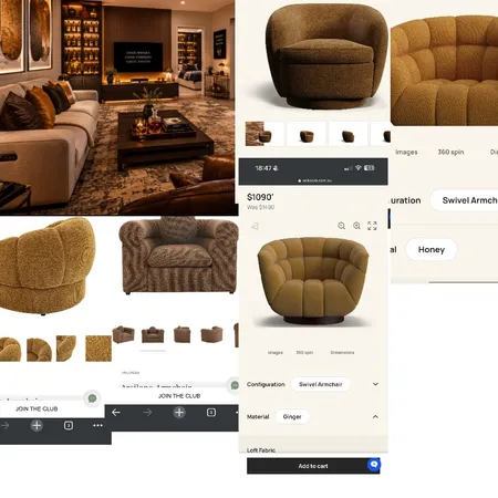 Whiskey room Interior Design Mood Board by vids
