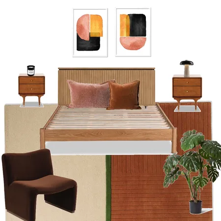 Bedroom MCM Interior Design Mood Board by laradehaan
