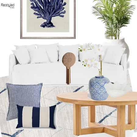 Hamptons Living  Room Ascot Interior Design Mood Board by Restyled Interiors on Style Sourcebook