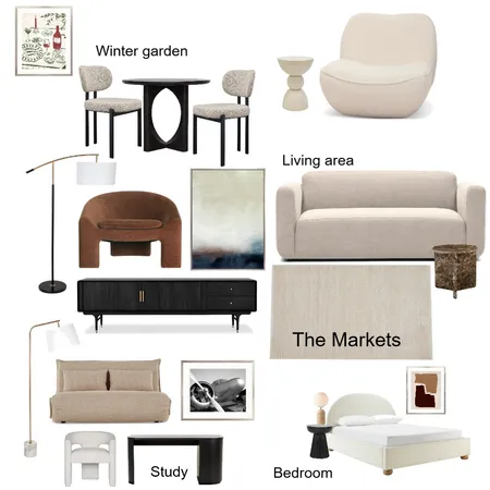 The Markets Interior Design Mood Board by sarahyoungstyling