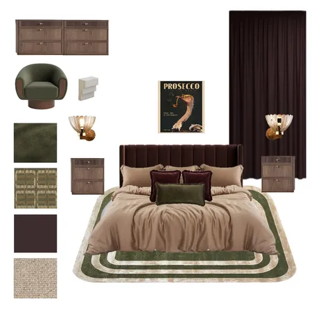 Contempory Art Deco Bedroom Interior Design Mood Board by Dune Drifter Interiors on Style Sourcebook