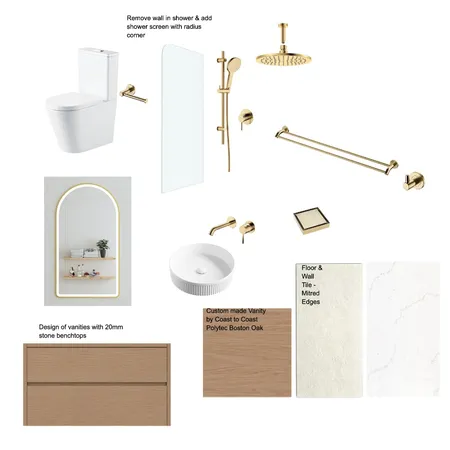 Ensuite Bathroom Interior Design Mood Board by IIDR Interior Design on Style Sourcebook
