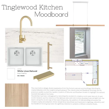Tinglewood Kitchen moodboard Interior Design Mood Board by Metric Designs