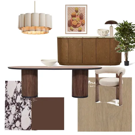 Organic, Warm toned, modern elegance dining room Interior Design Mood Board by A.M. Interior Styling on Style Sourcebook
