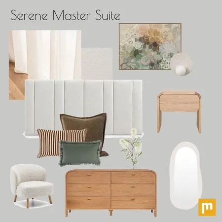 Serene Master Suite Interior Design Mood Board by Morrissey Blinds & Interiors - Home Styling