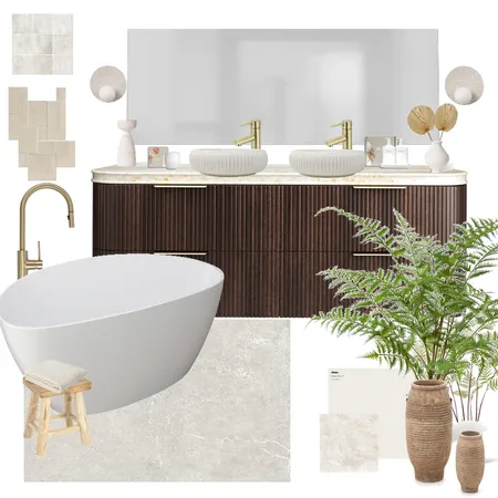 Brown Beige bathroom Interior Design Mood Board by msty2@schools.vic.edu.au