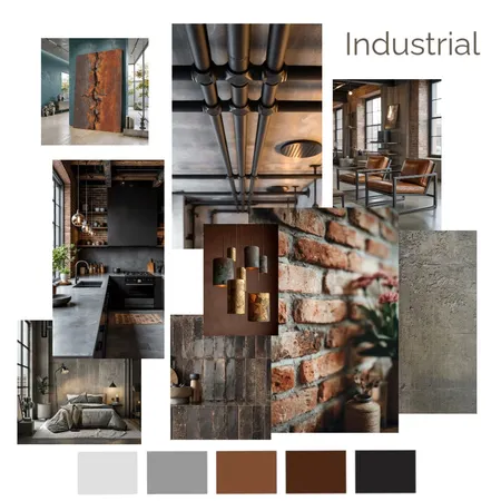 Industrial Interior Design Mood Board by Chapin Ape