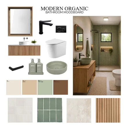 Organic Bathroom Interior Design Mood Board by JKC