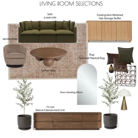 NICK LIVING ROOM Interior Design Mood Board by HOUSE OF MAY DESIGNS