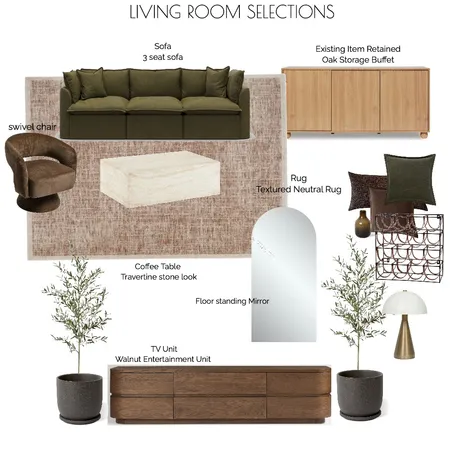 NICK LIVING ROOM Interior Design Mood Board by HOUSE OF MAY DESIGNS