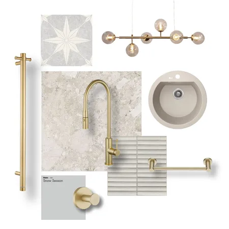 LBG Light Blue and Beige Interior Design Mood Board by Aquaperla