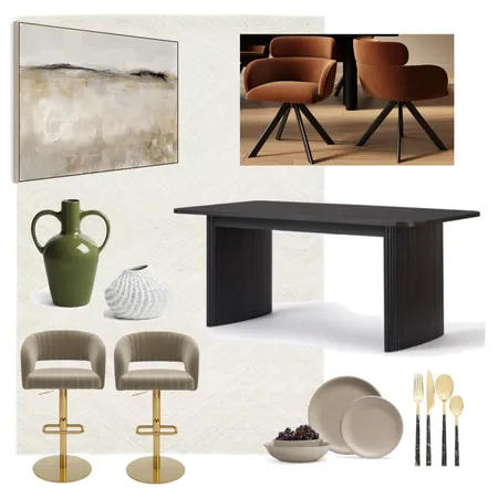 Chelsea Water 3 bed dining room wood Interior Design Mood Board by Lovenana