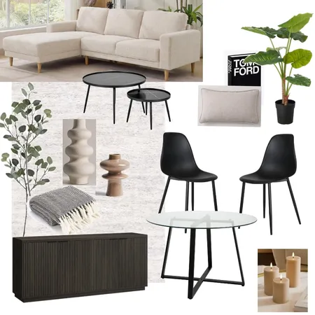 TTP 3 bed living room wood Interior Design Mood Board by Lovenana