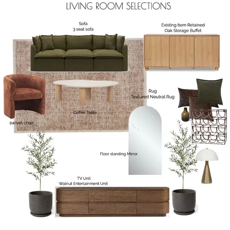 NICK LIVING ROOM Interior Design Mood Board by HOUSE OF MAY DESIGNS on Style Sourcebook
