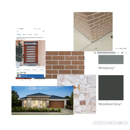 Exterior brown brick & woodland grey Interior Design Mood Board by Tatts on Style Sourcebook