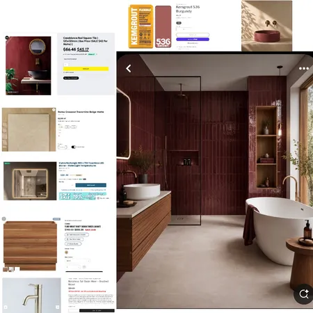 Ensuite Moodboard Interior Design Mood Board by NathanGee