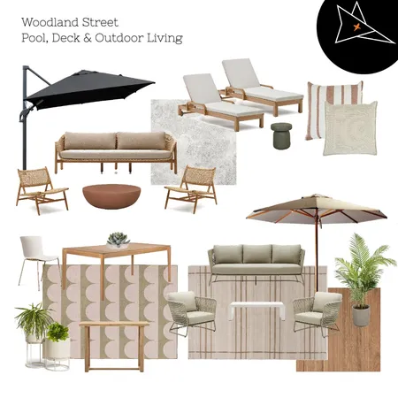 Woodland Pool, Deck & Outdoor Living V2 Interior Design Mood Board by Fox & Ko PryLtd on Style Sourcebook