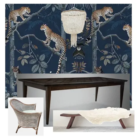 Dining Room Pacific Luxe Interior Design Mood Board by Erina