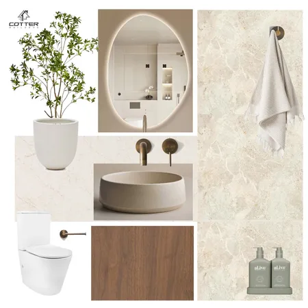 Everleigh - Powder Room Interior Design Mood Board by Cotter Builders on Style Sourcebook