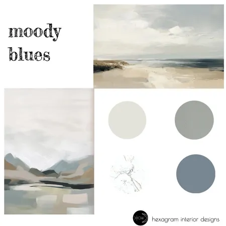 Moody_Blues Interior Design Mood Board by Snap Wise