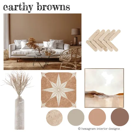 Earthy Browns Interior Design Mood Board by Snap Wise