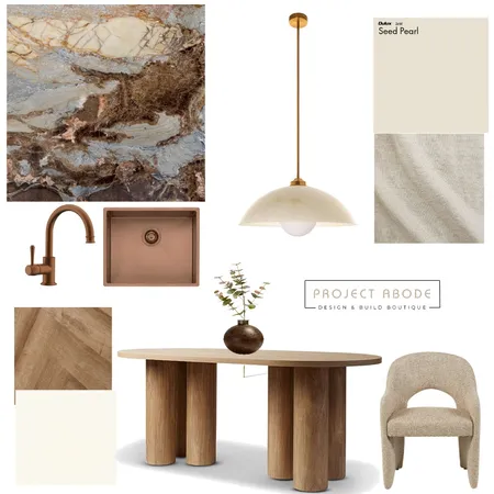 Warm Organic Kitchen and Dining Interior Design Mood Board by Project Abode