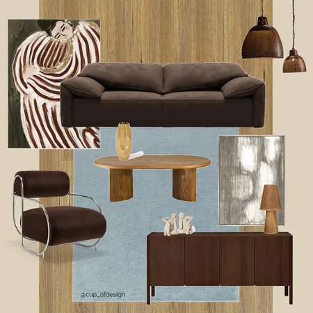 Velvet Espresso - Living Room Interior Design Mood Board by Cup_ofdesign
