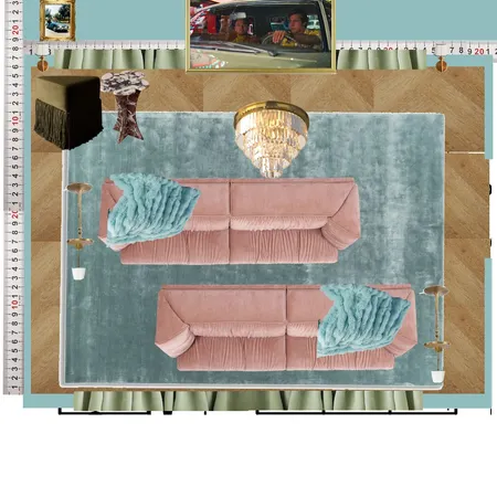 Cinema Blue Colour Drench Interior Design Mood Board by dl2407