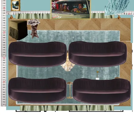 Cinema Blue Colour Drench Interior Design Mood Board by dl2407