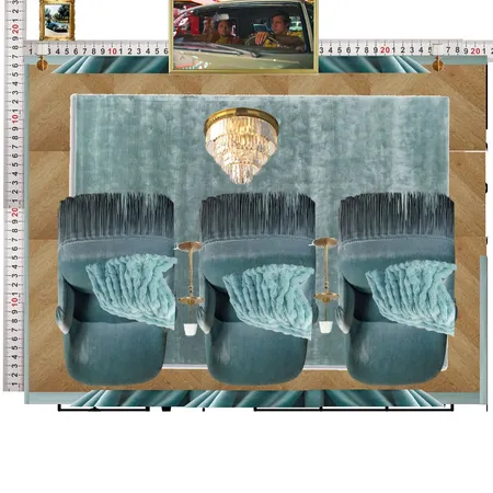 Cinema Blue Colour Drench Interior Design Mood Board by dl2407