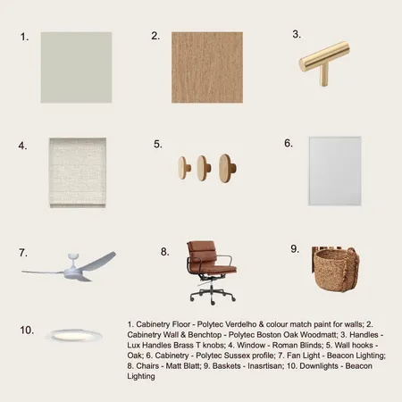 Wamberal Office Interior Design Mood Board by Dune Drifter Interiors