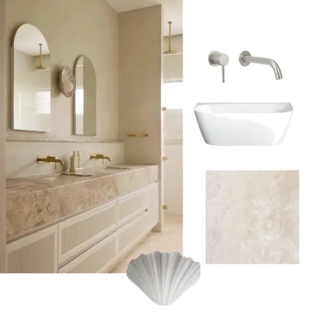 Girls Bathroom Interior Design Mood Board by ChloeO