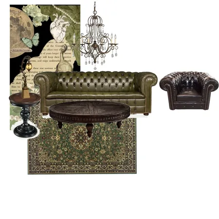 VINTAGE LIVING ROOM Interior Design Mood Board by amna.f