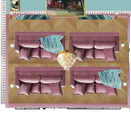 Cinema Blue Colour Drench Interior Design Mood Board by dl2407