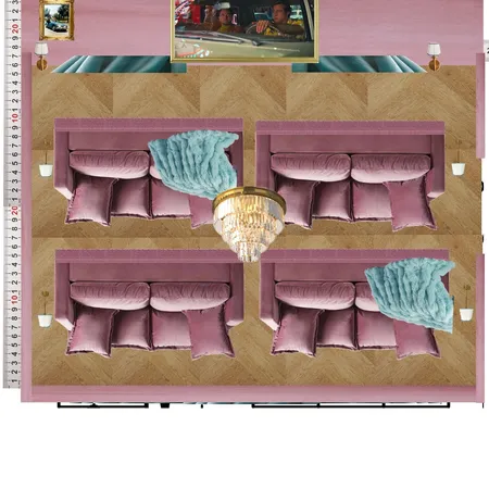 Cinema Blue Colour Drench Interior Design Mood Board by dl2407