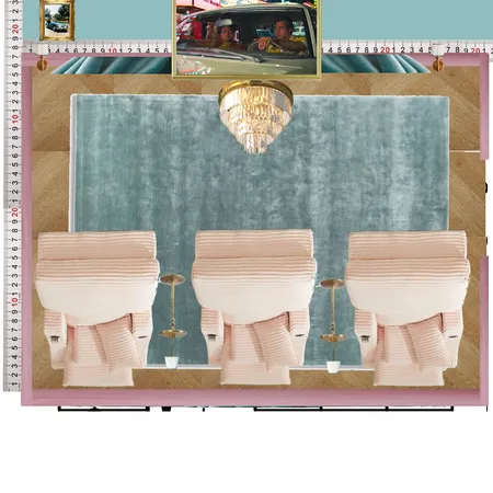 Cinema Blue Colour Drench Interior Design Mood Board by dl2407