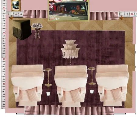 Cinema Blue Colour Drench Interior Design Mood Board by dl2407