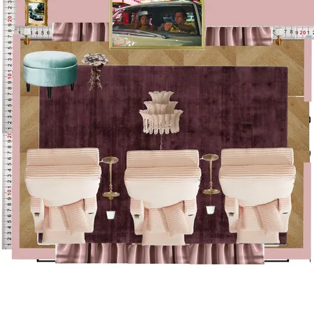 Cinema Blue Colour Drench Interior Design Mood Board by dl2407