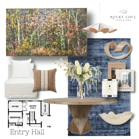 Hamilton - Entry foyer - opt 3 Interior Design Mood Board by Rocky Cove Interiors